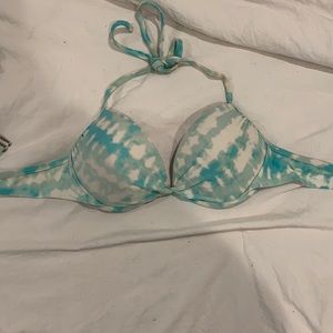 Blue bikini top